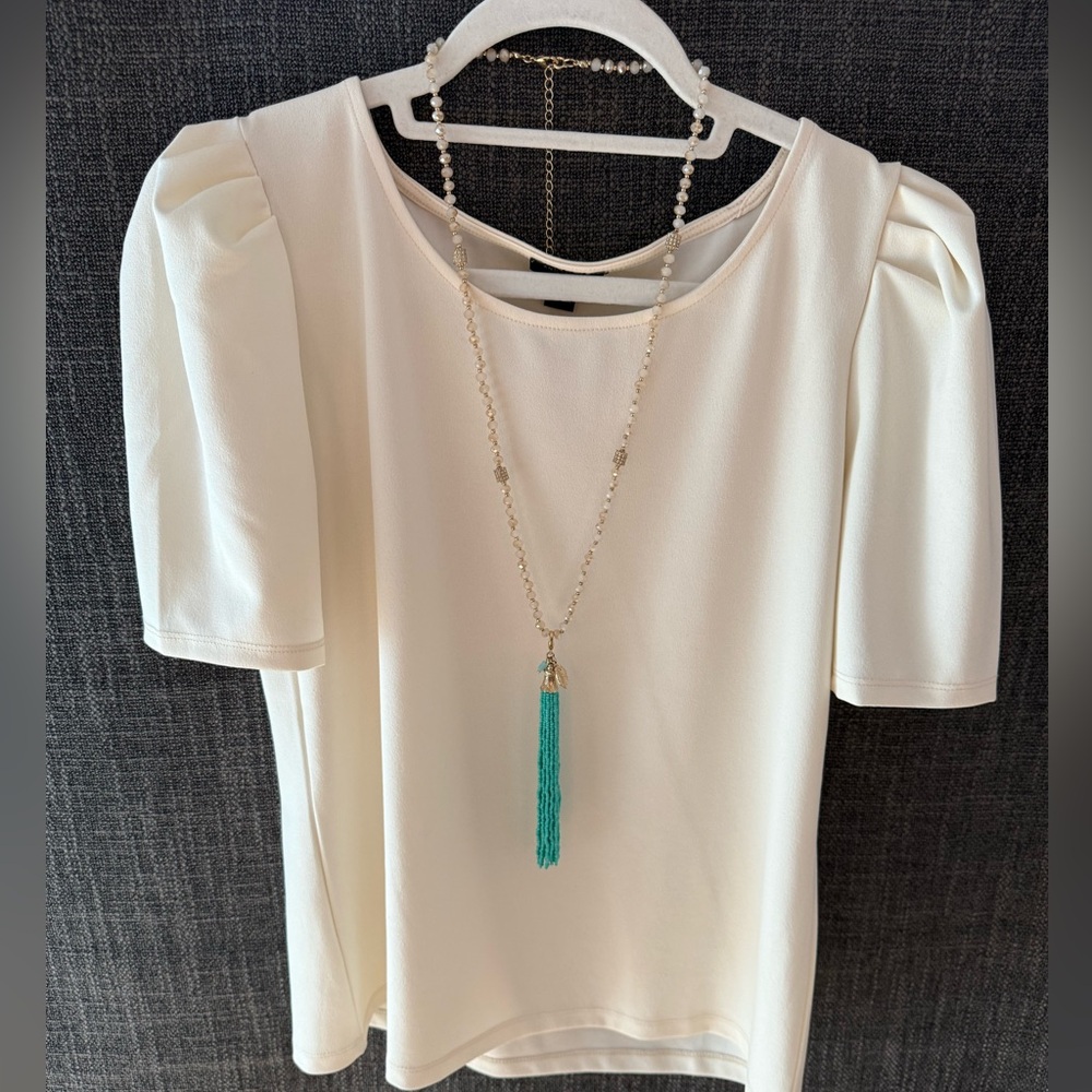 Beaded Necklace with Interchangeable Coral or Turquoise Charms